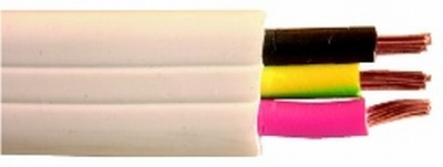 Twin Earth Flat AC Mains Cable