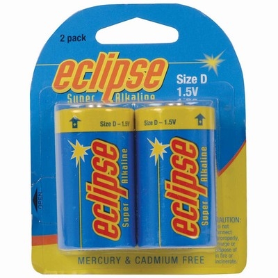 Eclipse Alkaline D Battery 2-Pack