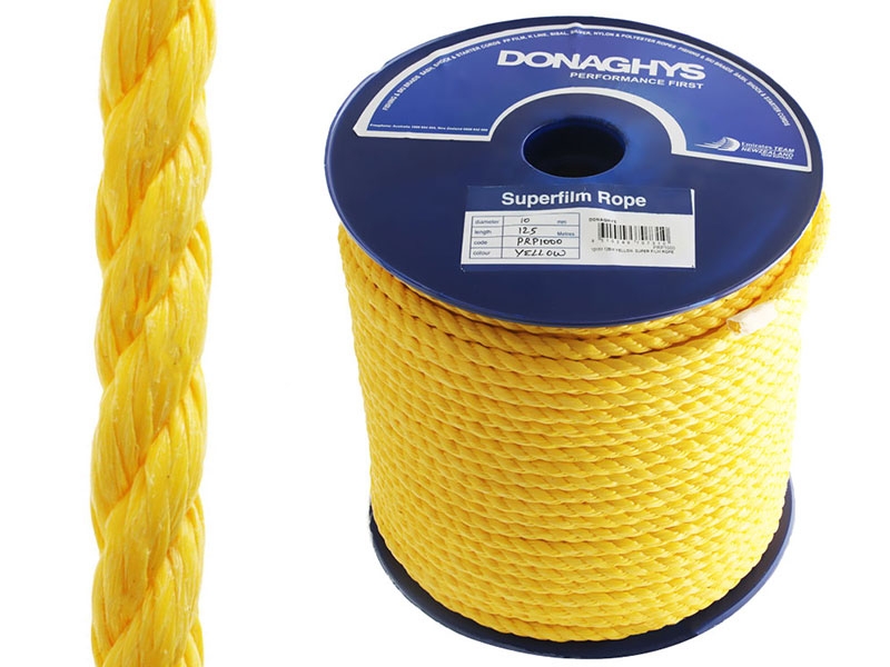 Donaghys 3-Strand Floating Polypropylene Rope Pack 125m 10mm