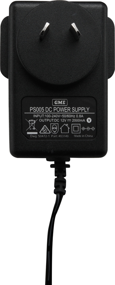GME PS005 2amp Power Supply for BCD022/BCD023