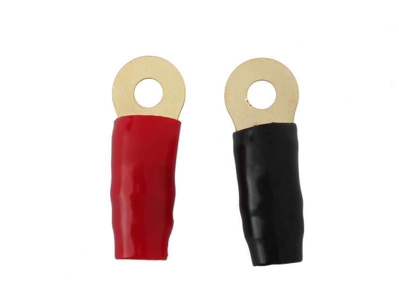 Extra Large Eye Terminal for 0GA Cable Red and Black Pair 8.4mm
