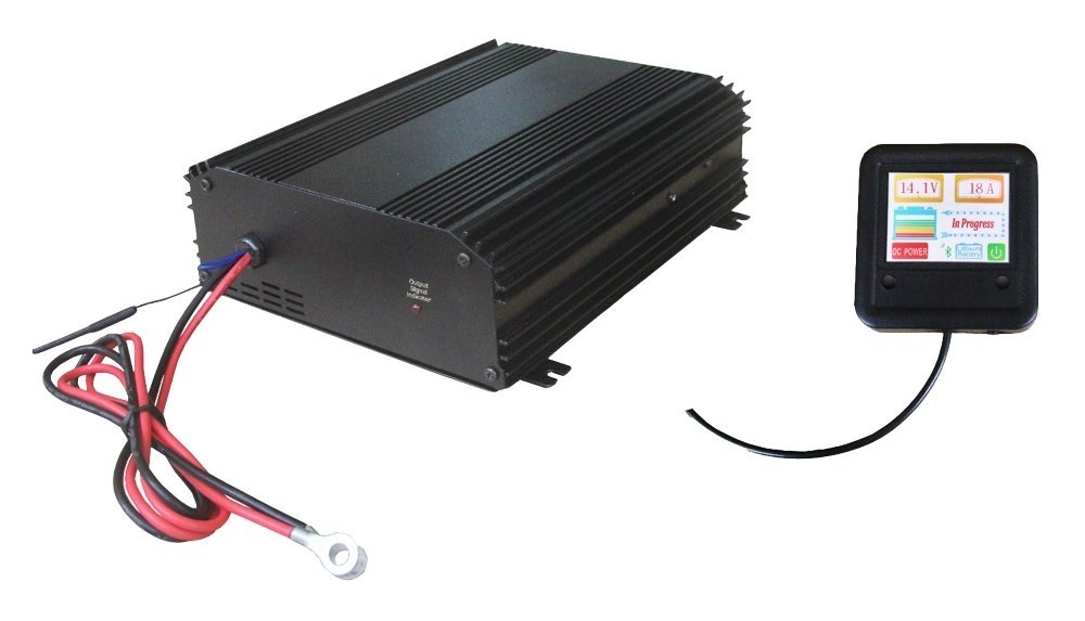 Powertrain 8-Stage Battery Charger with Bluetooth Remote Control and Display 12V 40A