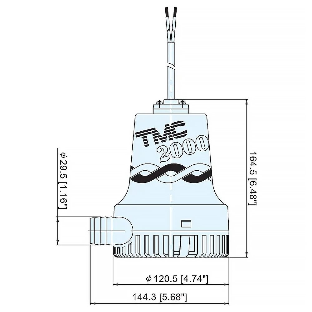 TMC Heavy Duty Bilge Pump 12v 2000 GPH