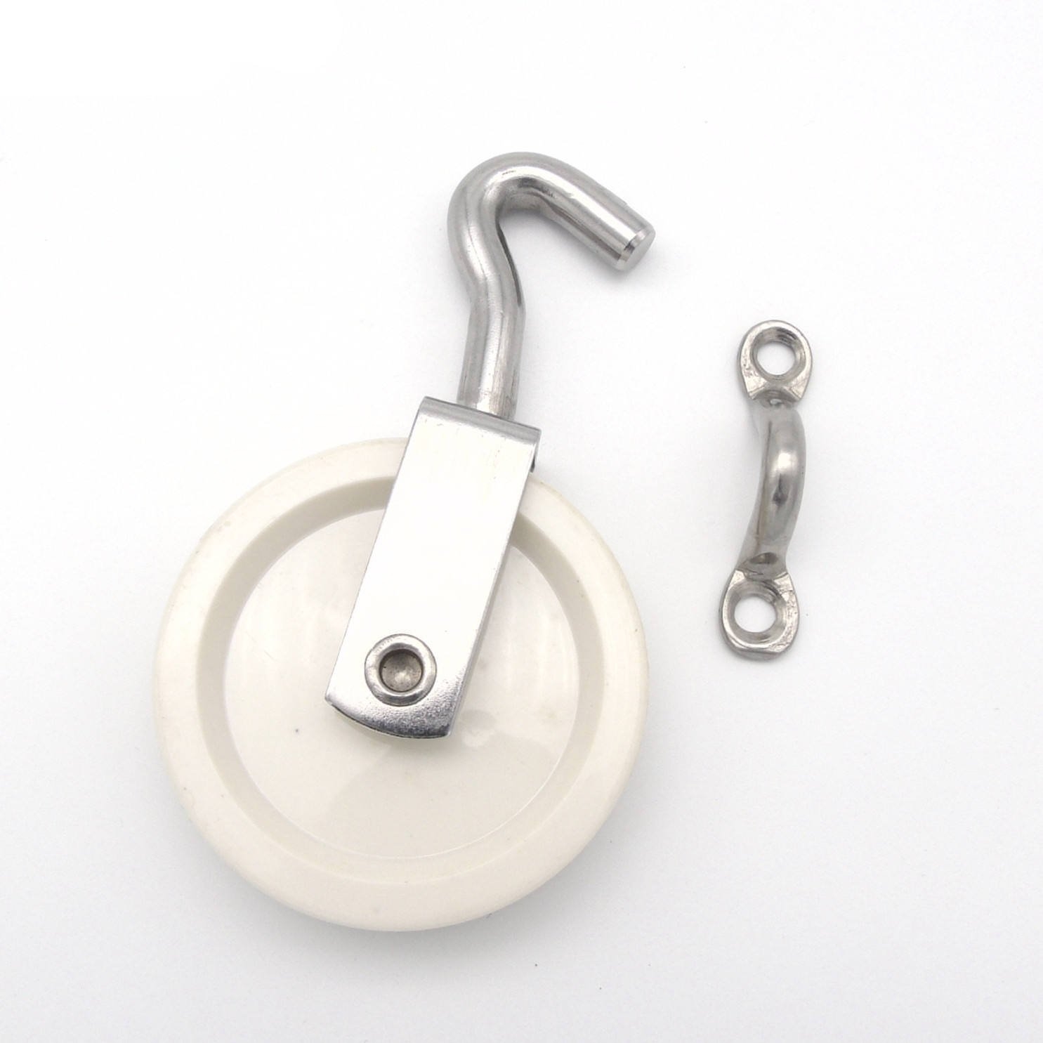 Tiller Rope Steering Pulley Swivel Top with Eye Strap