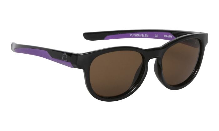 Ugly Fish Tween PUTW581 Polarised Sunglasses Shiny Black/Brown