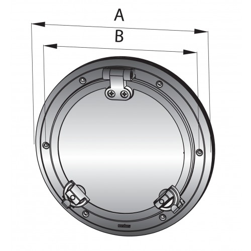 VETUS PWS32 Round Stainless Steel Porthole incl Mosquito Screen
