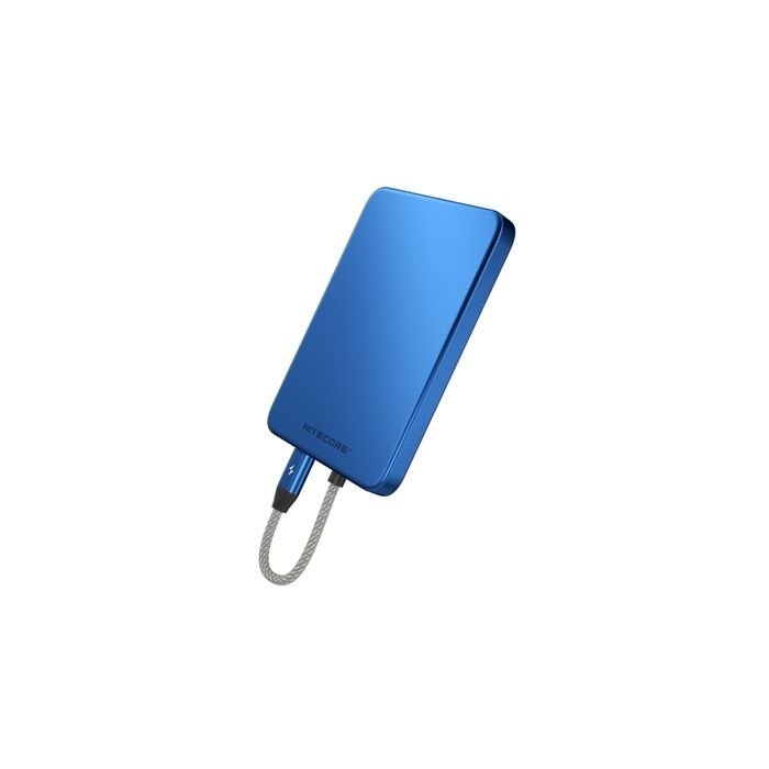 NITECORE Magnetic Ultra-Thin Power Bank Built-In USB-C 5000mAh Cobalt Blue