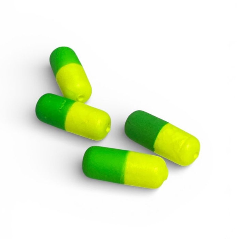 Sea Harvester Surfcasting Bait Floats 17 x 7mm Qty 10 Green Yellow