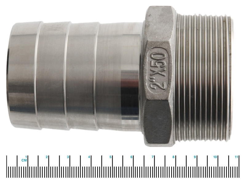 V-Quipment Male Stainless Steel Hose Connector 50mm