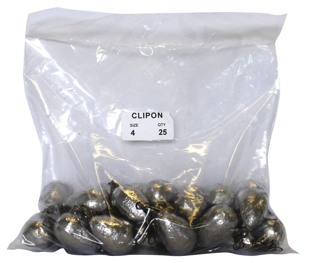Clip-On Swivel Sinkers Bulk Pack 4oz Qty 25