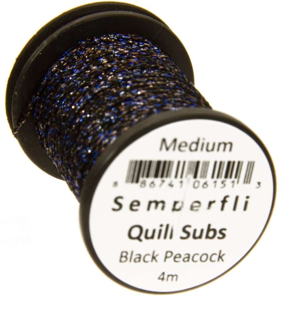 Semperfli Peacock Quill Subs Medium Black Peacock 4m