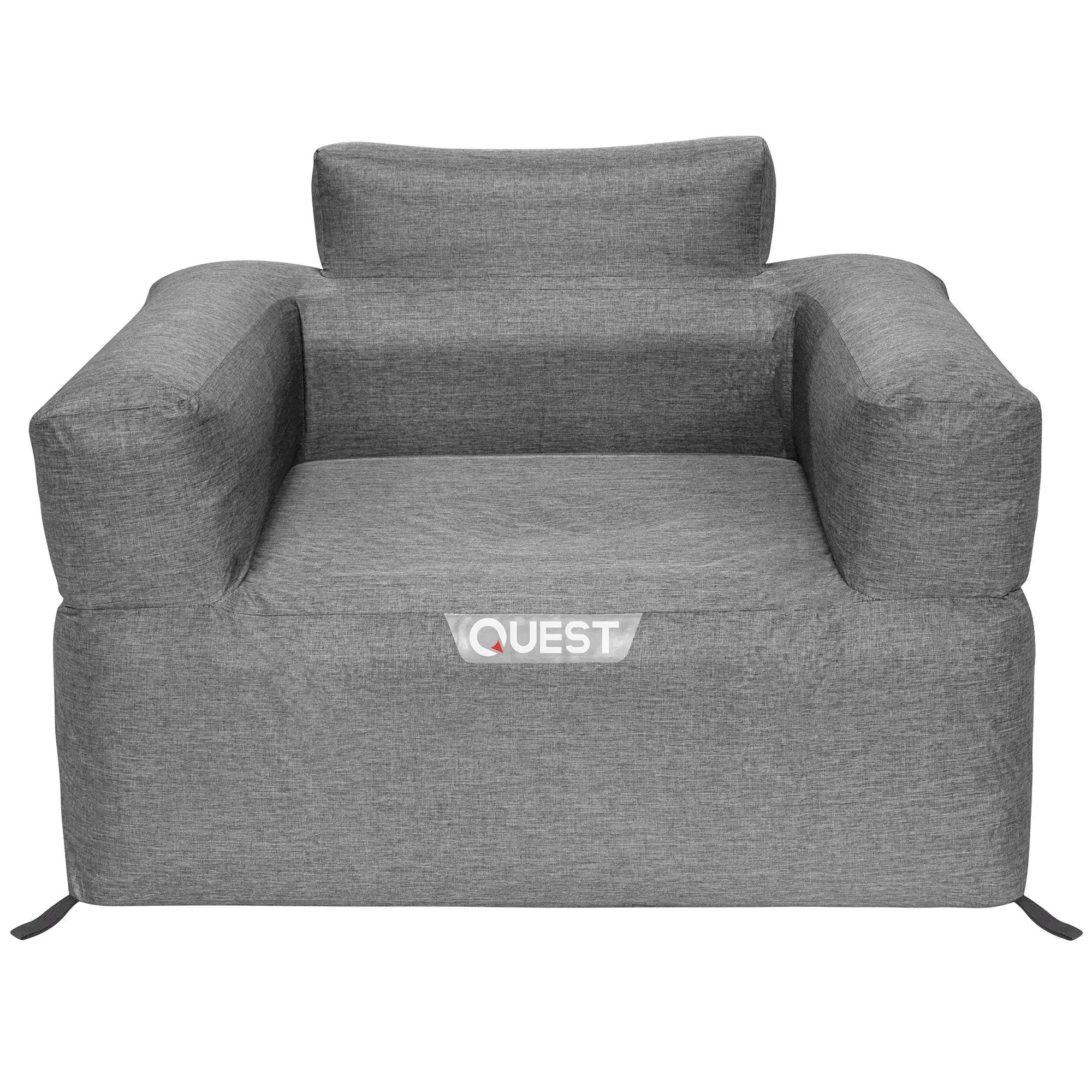 Quest Air Sofa 1 Seater Inflatable Camping Chair Charcoal Grey