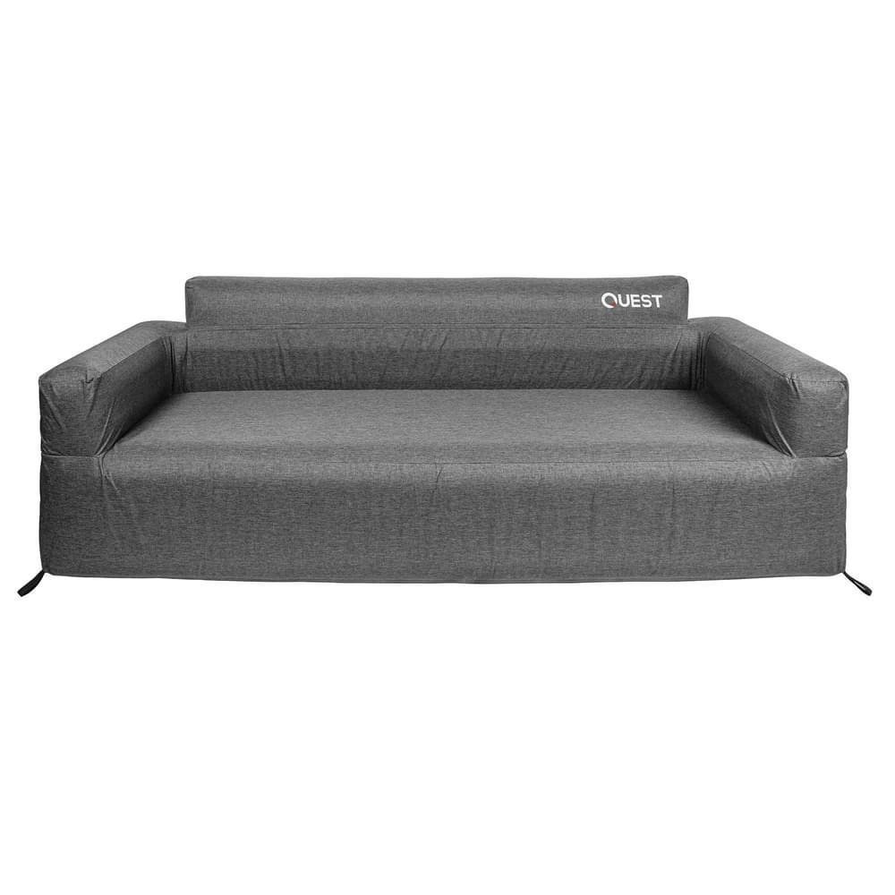 Quest Air Sofa 4 Seater Inflatable Camping Couch Charcoal Grey