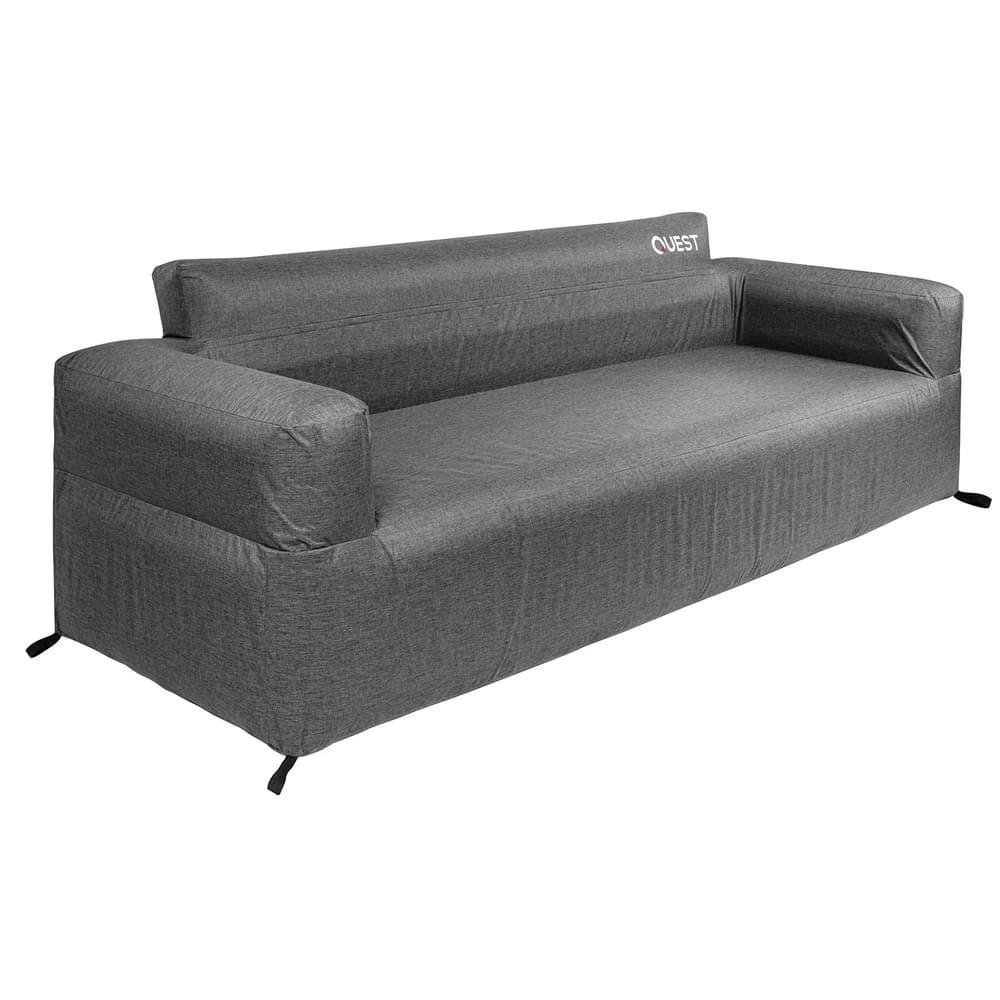 Quest Air Sofa 4 Seater Inflatable Camping Couch Charcoal Grey