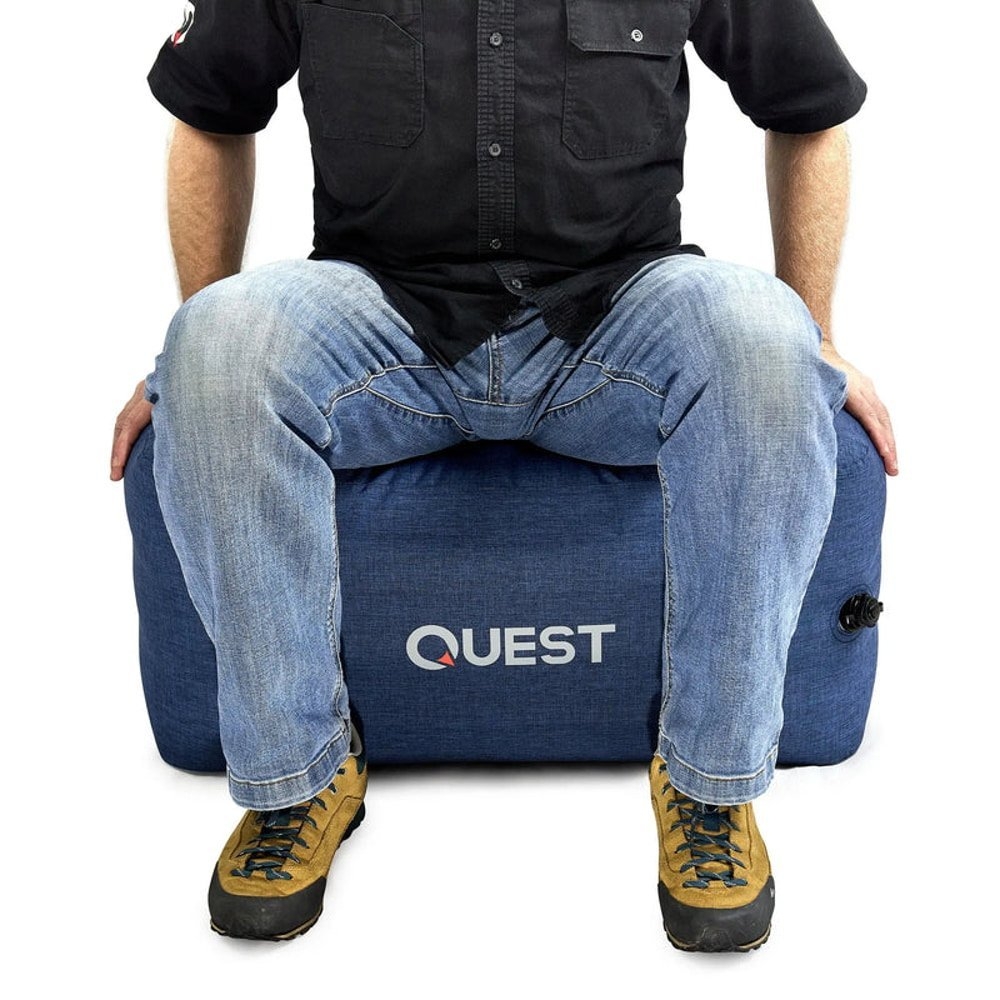 Quest Air Sofa Inflatable Foot Stool with Bag Navy Blue