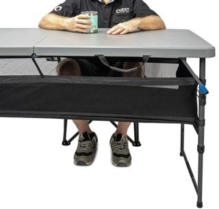 Quest Camp Table 6 Folding Camp Table with Storage 183x76cm