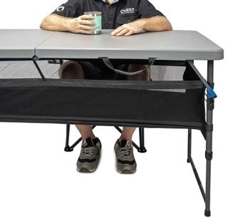 Quest Camp Table 5 Folding Camp Table with Storage 153x65cm