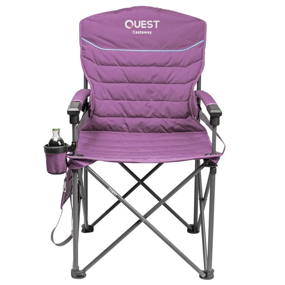 Quest Castaway Hard Arm Foldable Camping Chair Purple