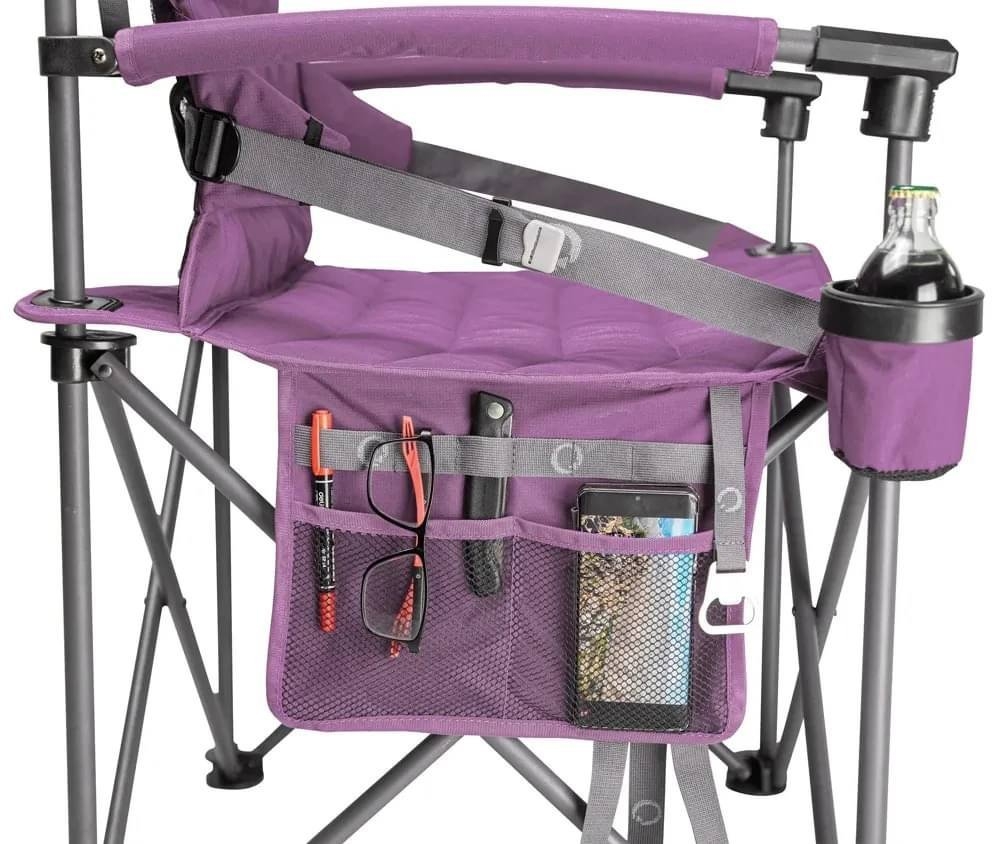 Quest Castaway Hard Arm Foldable Camping Chair Purple