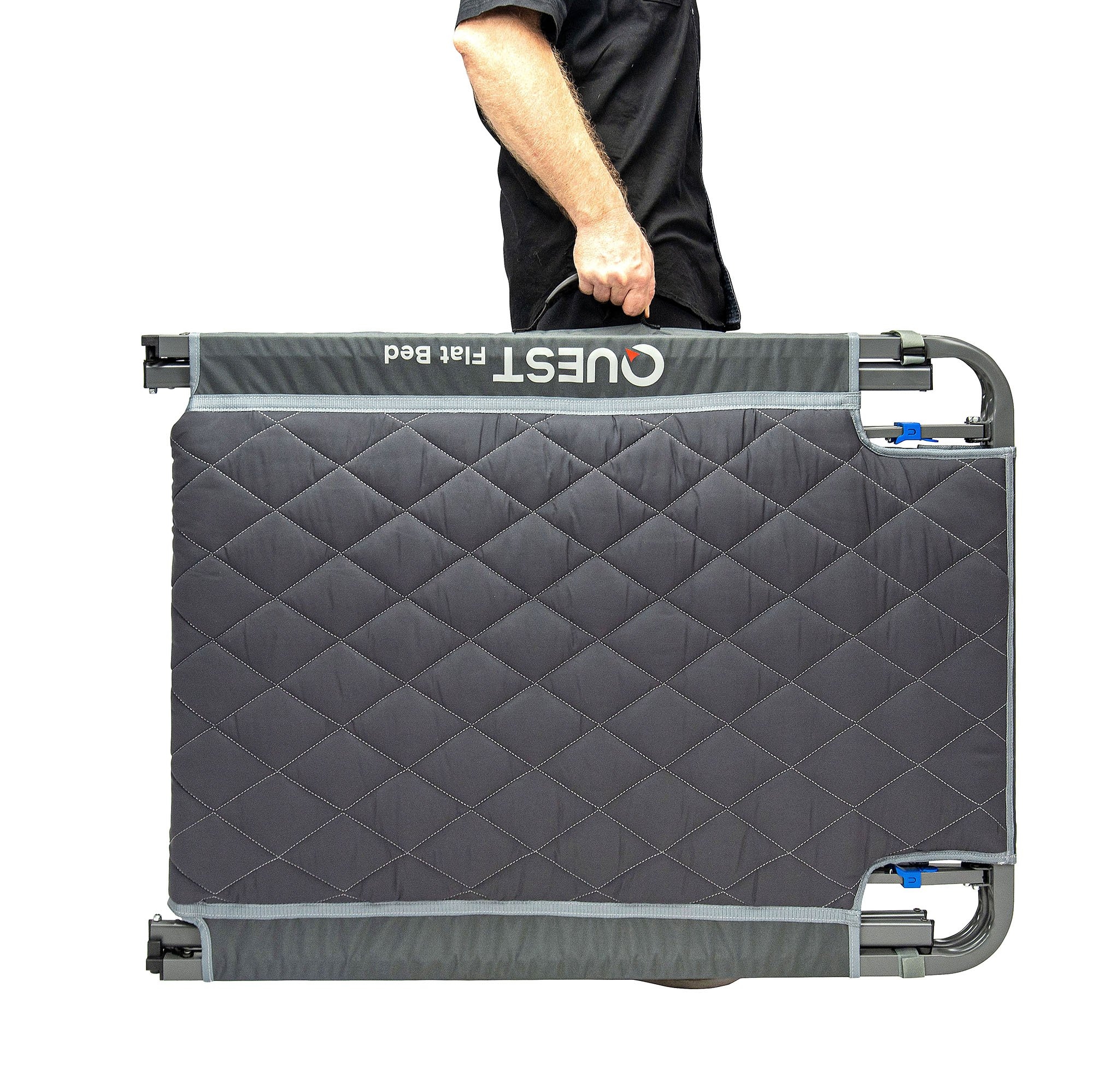 Quest Flat Folding Camping Stretcher Bed 203 x 76cm
