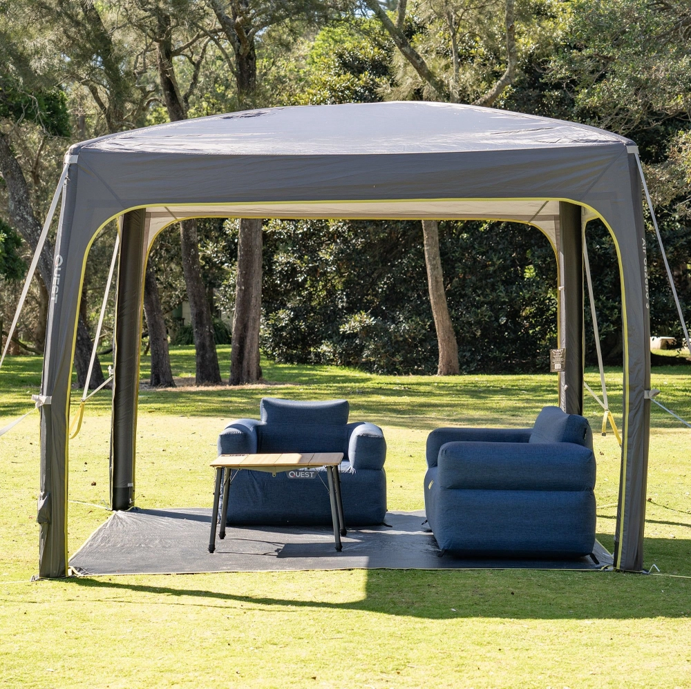 Quest 3 Seater Air Sofa Navy Furniture Camping Hiking Quest 3 Seater Air Sofa Navy Furniture Camping Hiking
