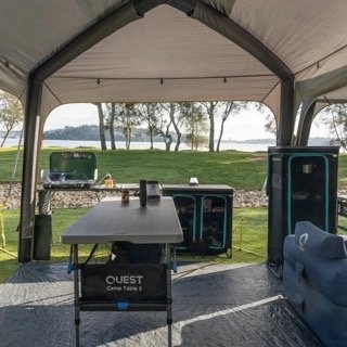 Quest Camp Table 6 Folding Camp Table with Storage 183x76cm