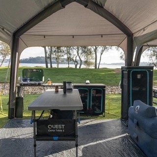 Quest Camp Table 5 Folding Camp Table with Storage 153x65cm