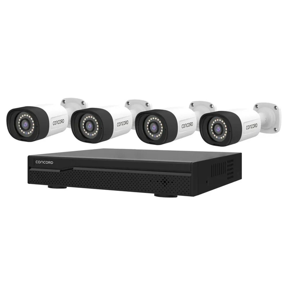Concord 4 Channel 5MP NVR Kit and 4 5MP Bullet Cameras IP66 V4