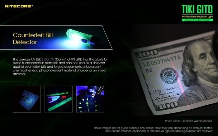 NITECORE Glow-In-The-Dark Keylight 300 Lumen