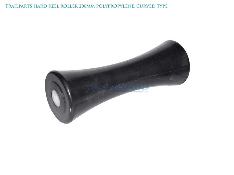 Trailparts Hard Keel Roller 200mm Polypropylene Curved Type