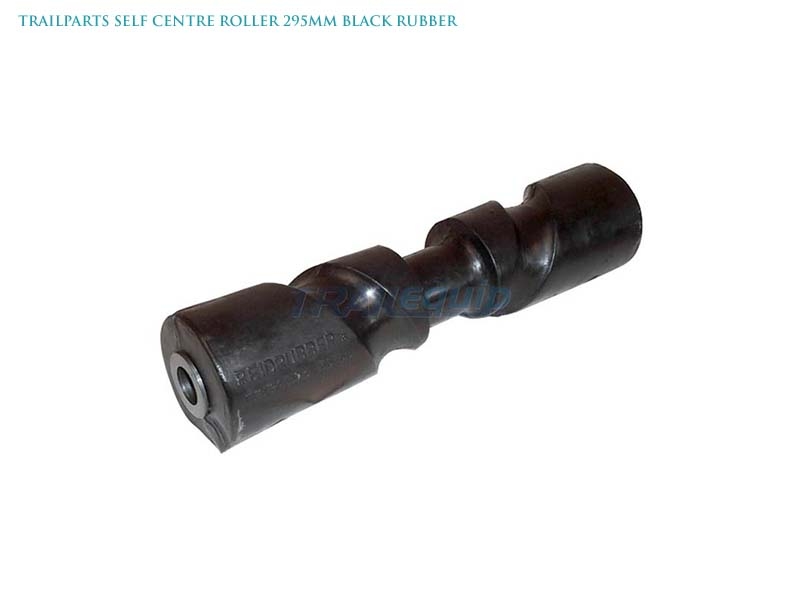 Trailparts R3872 Self Centre Roller 295mm Black Rubber