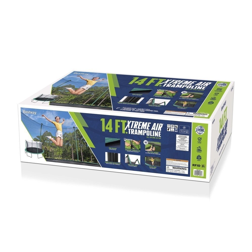 Bestway Xtreme Air Youth Trampoline Dark Green 14ft