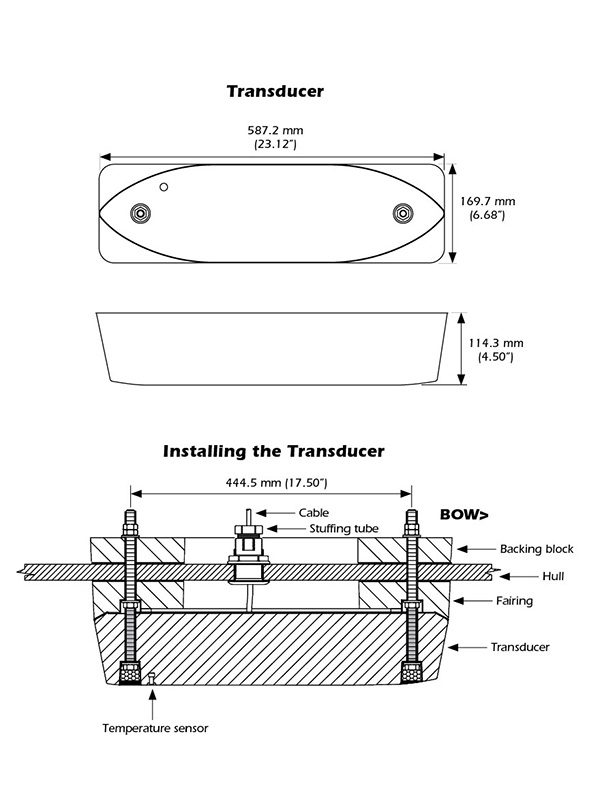 Raymarine R509LM Thru-Hull CHIRP Transducer 3kW