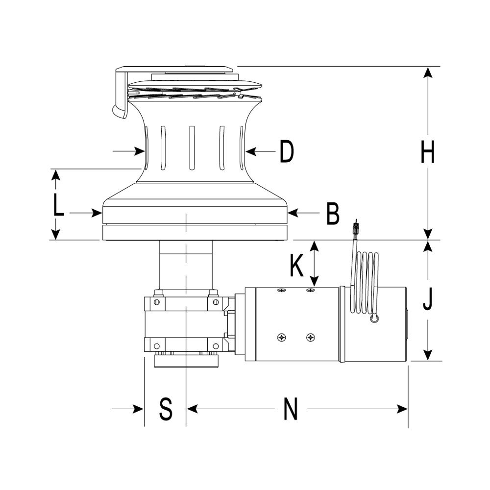 ANDERSEN RA2068011800 68ST Winch FS E2 Electric 24v