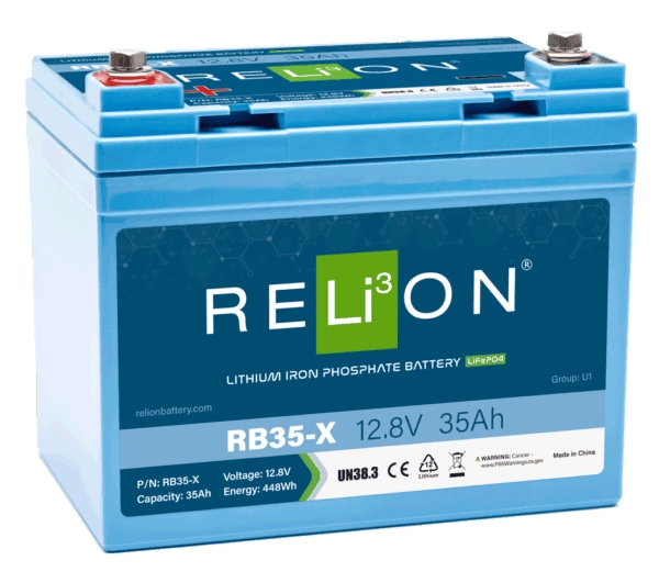 RELiON 12V 35AH-X DIN LiFePO4 Battery