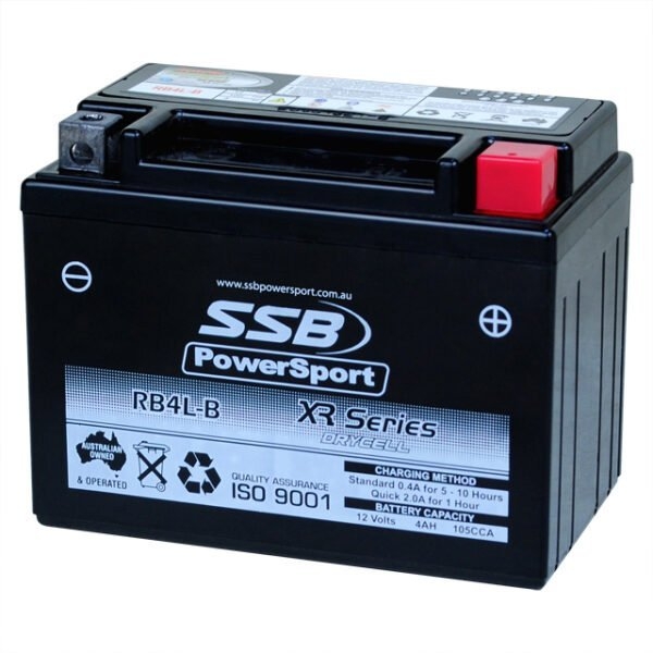 SSB RB4L-B XR Series PowerSport Motorcycle/Jetski Battery 12V 4Ah