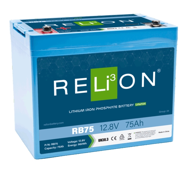 RELiON 12V 75AH DIN LiFePO4 Battery