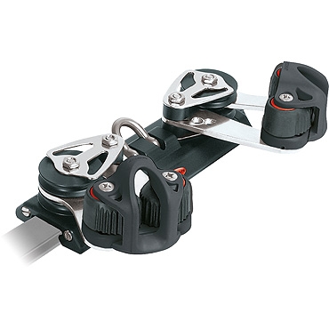 Ronstan RC12223 S22 Traveller Car 180mm 4 Control Sheaves 2 Cleats