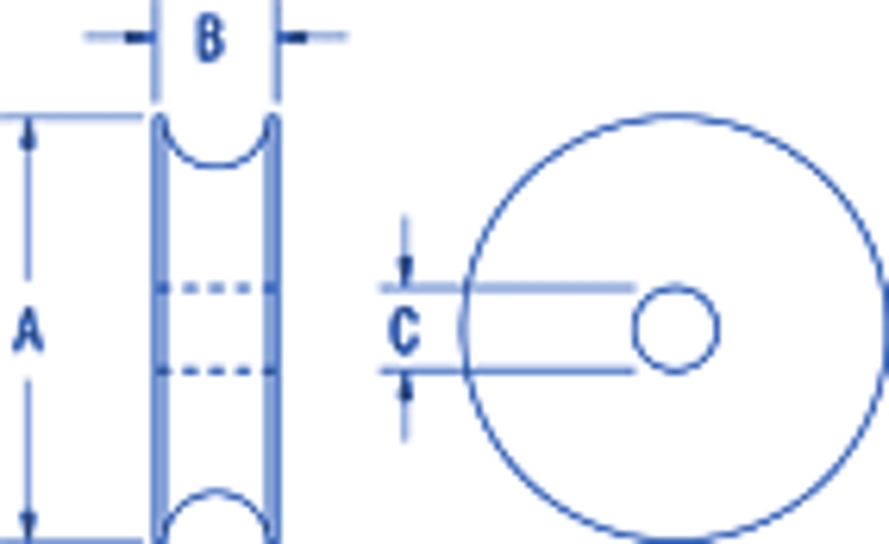 Ronstan RF30000HL Series 30HL Nylatron Sheave 30mm OD x 11mm W x 8mm ID