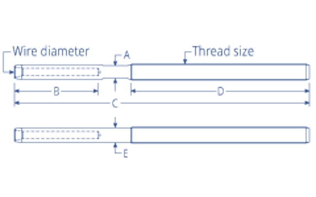 Ronstan RF1512M1212 Threaded Swage Terminal to suit Premium Closed Body
