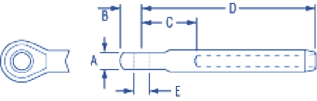 Ronstan RF1501M0708 Swage Eye Terminal 7mm Wire 13mm Hole