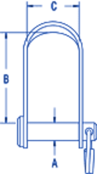 Ronstan RF803 Clevis Pin Dee Shackle 6mm Flat