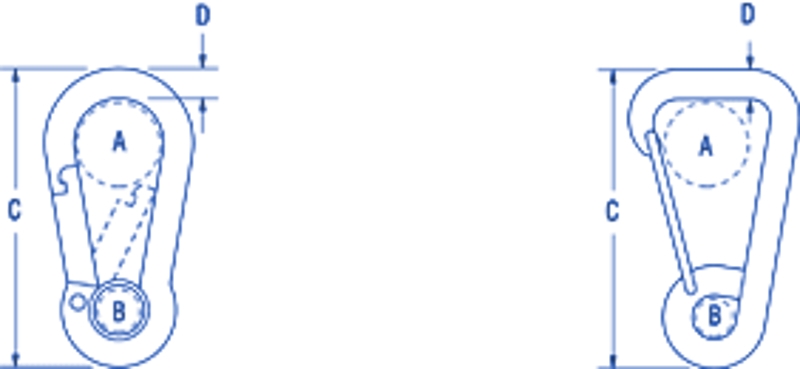 Ronstan CS2450-10 Carabiner Spring Hook with Eyelet 100mm