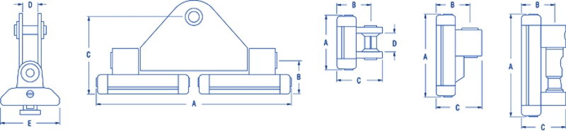 Ronstan RC26363 Series 6 BallSlide Intermediate Car 55mm x 41mm