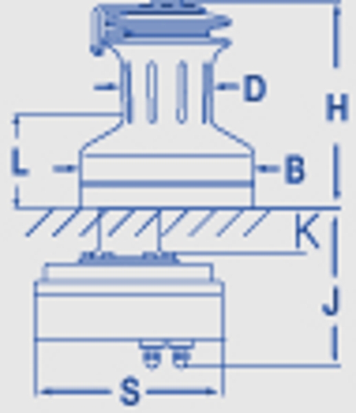 ANDERSEN 28ST Self Tailing Electric Winch Variable Speed Below Deck 24v