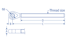 Ronstan RF15020404 Threaded Eye 1/4 in