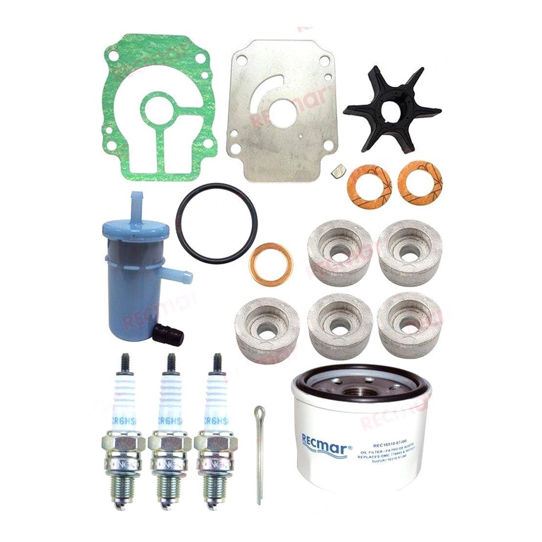 Recmar Service Maintenance Kit for Suzuki DF25A/DF30A 2015 Onwards Outboard Engines