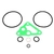 Recmar Oil Cooler Gasket Kit for Volvo Penta AQD27/MD27/AQD29/MD29 and MD32A Series