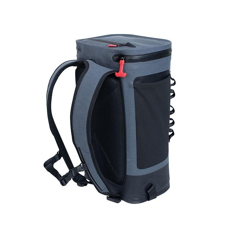 Red Original Waterproof Soft Cooler Backpack 15L Grey