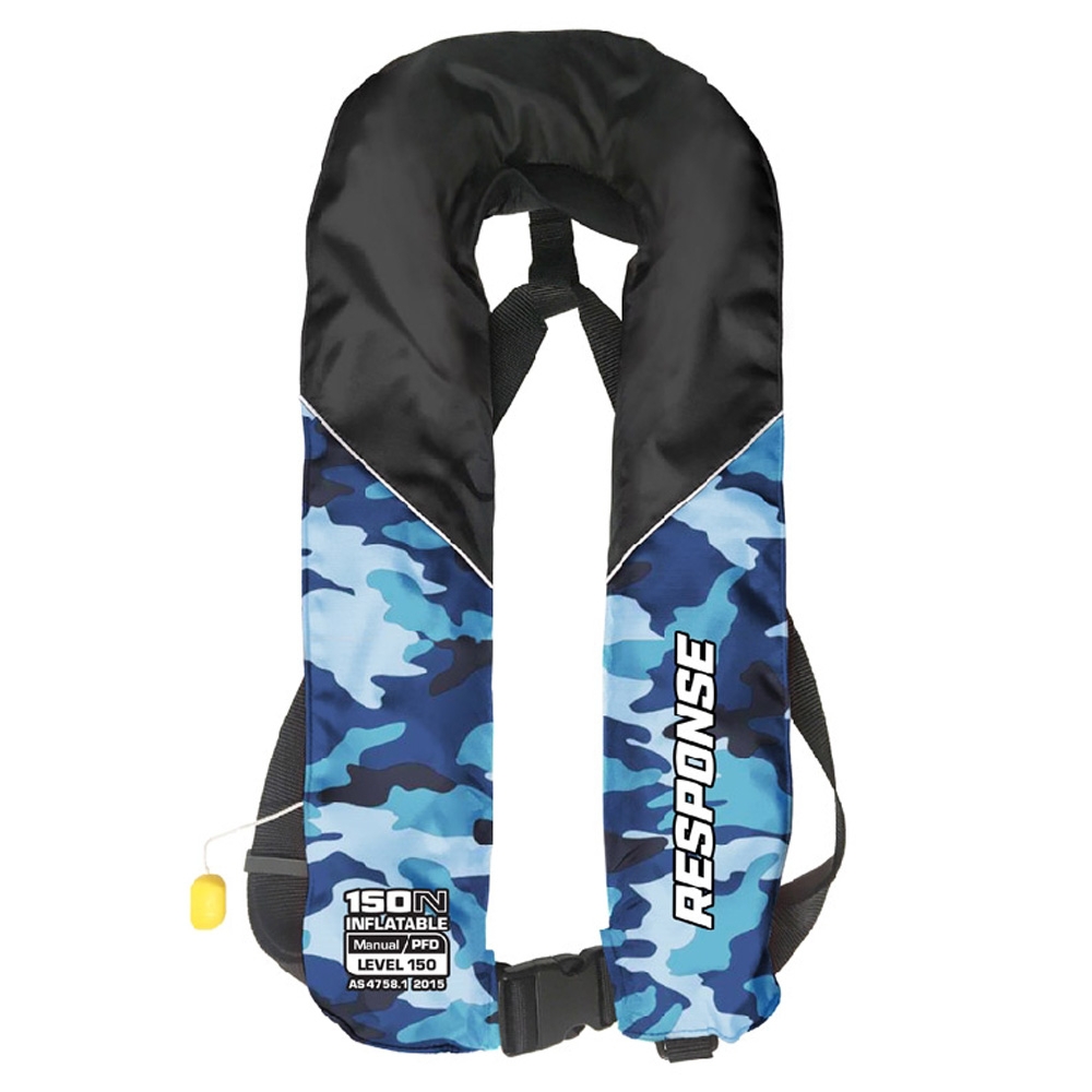 RESPONSE Level 150N Manual Inflatable Life Jacket Ocean Camo/Black